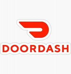 DOORDASH Red - Sticker Graphic - Auto, Wall, Laptop, Cell, Truck Sticker for Windows, Cars, Trucks